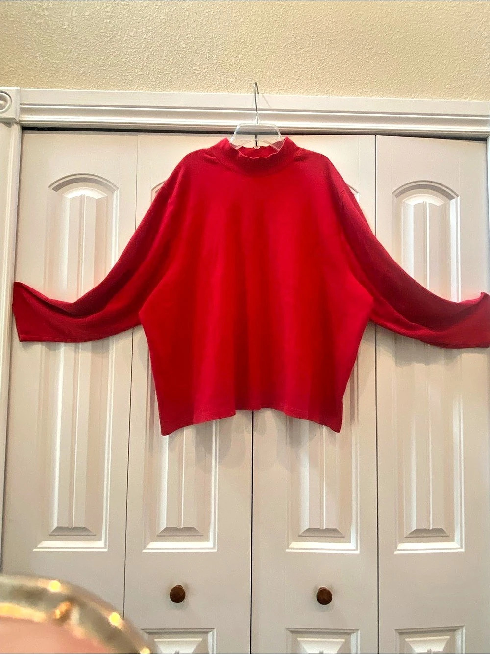 Liz&Me Essentials Red Cotton Long Sleeve Top Size 3X Like New